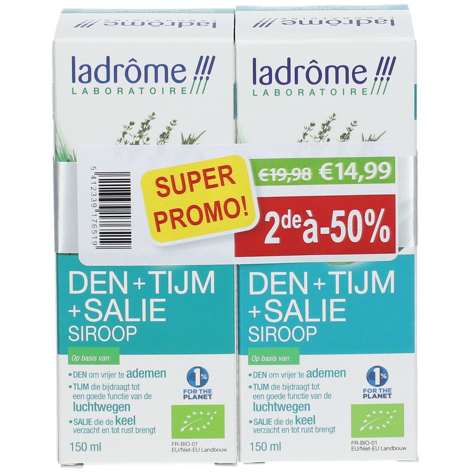 Ladrôme Siroop Den+Tijm+Salie Bio DUO
