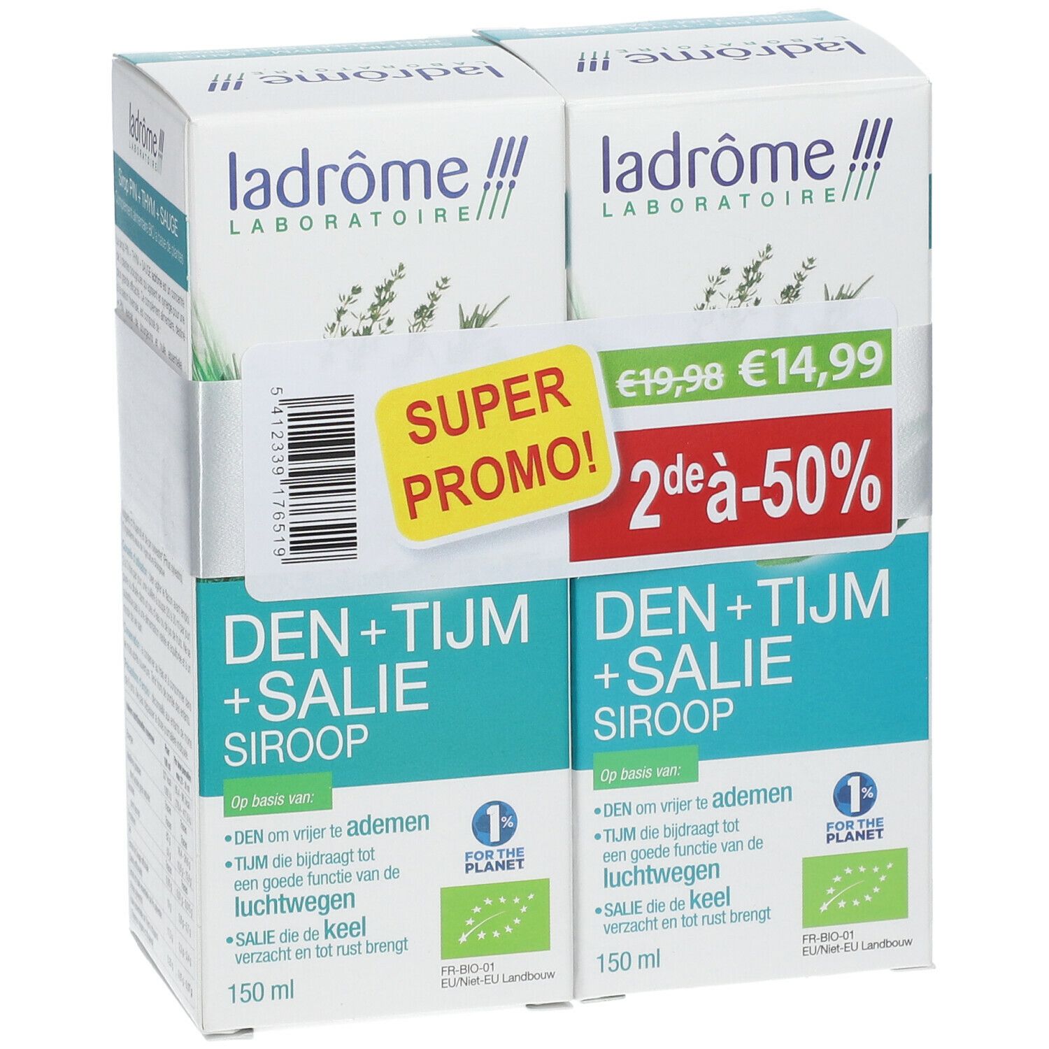 Ladrôme Siroop Den+Tijm+Salie Bio DUO