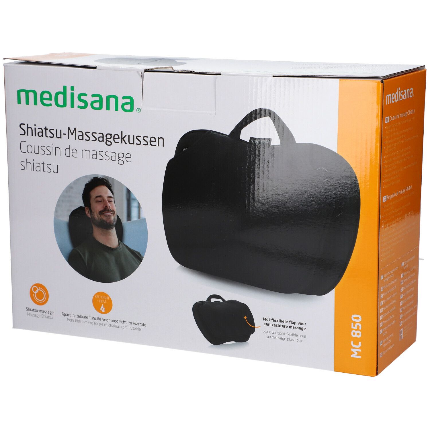 Medisana Shiatsu Coussin de Massage avec Lumière Rouge et Chaleur MC850