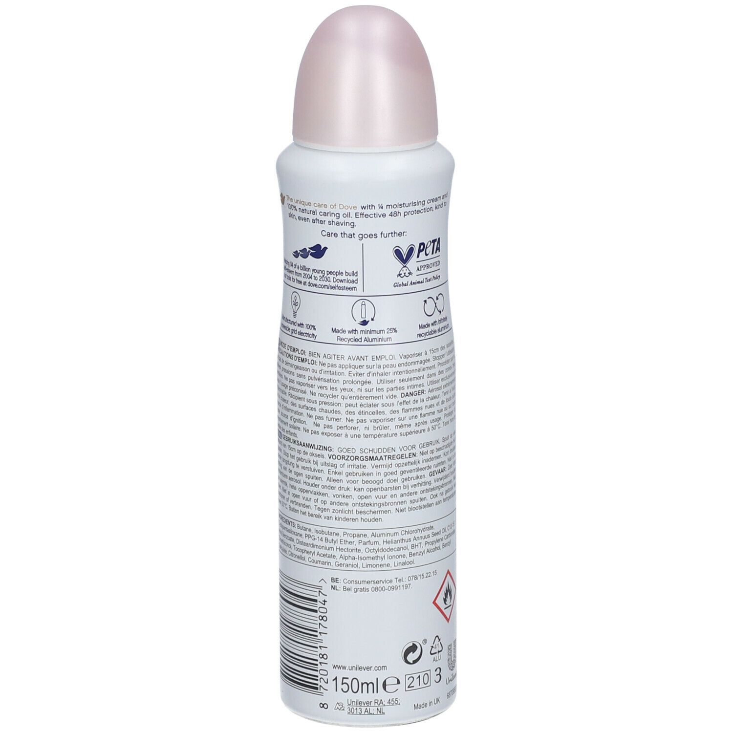 Dove Soft Feel Anti-Perspirant Déodorant Spray 48h Peony & Amber