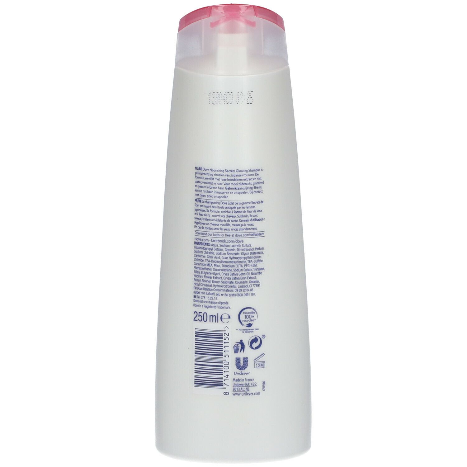 Dove Nourishing Secrets Glowing Shampoo Pink Lotus & Rice Water