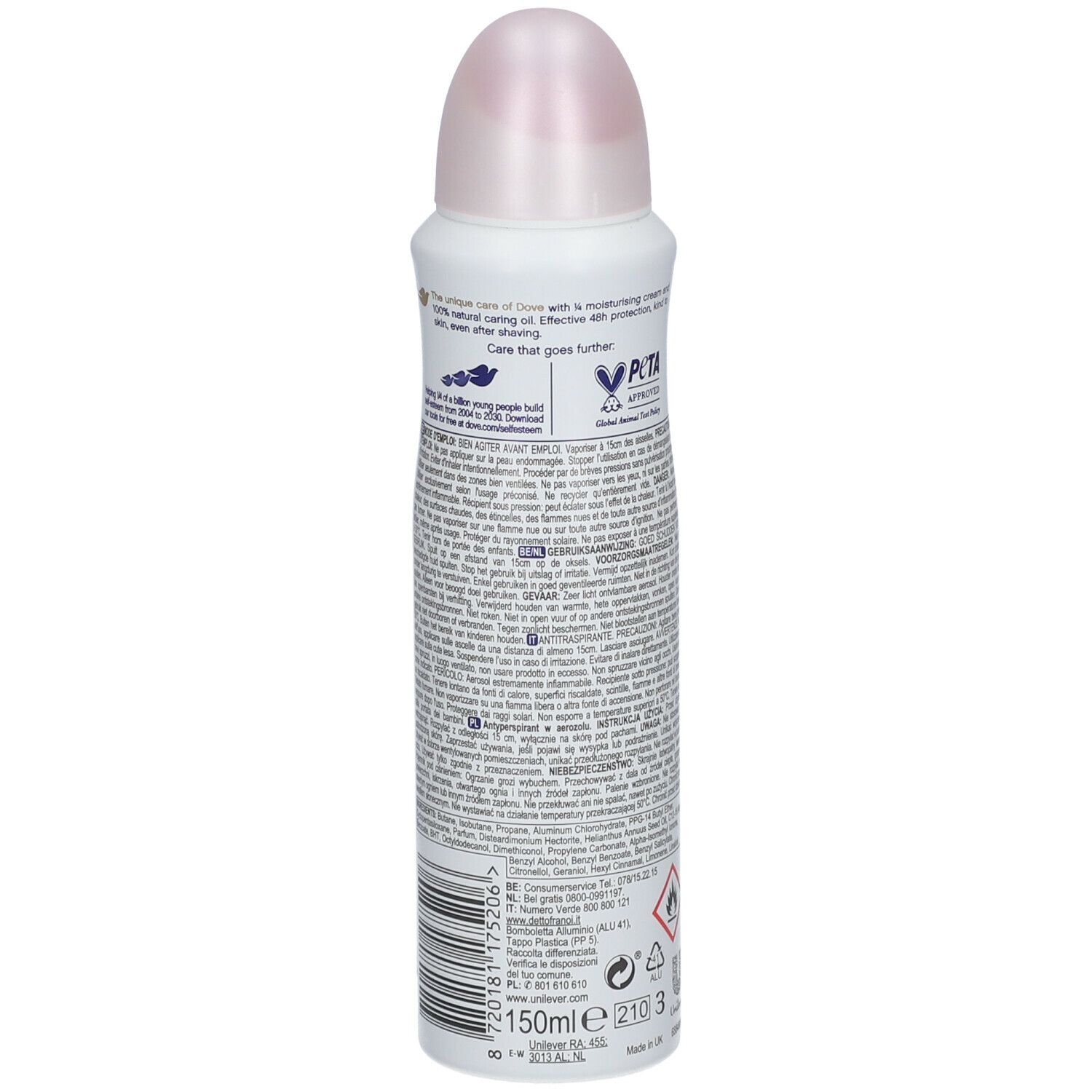 Dove Cotton Soft Anti-Perspirant Deodorant Spray 48h White Lili & Freesia