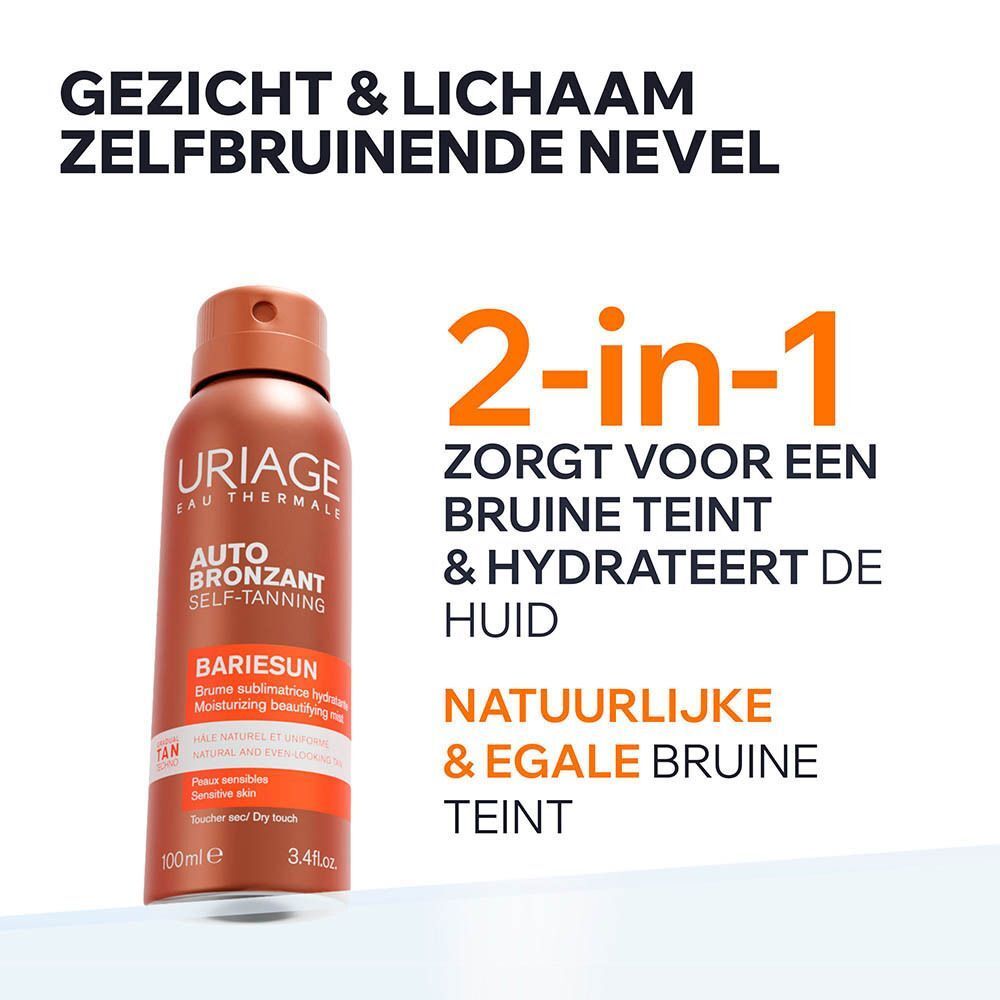 Uriage Bariésun zelfbruinende nevel: 2-in-1 bruining & hydratatie.