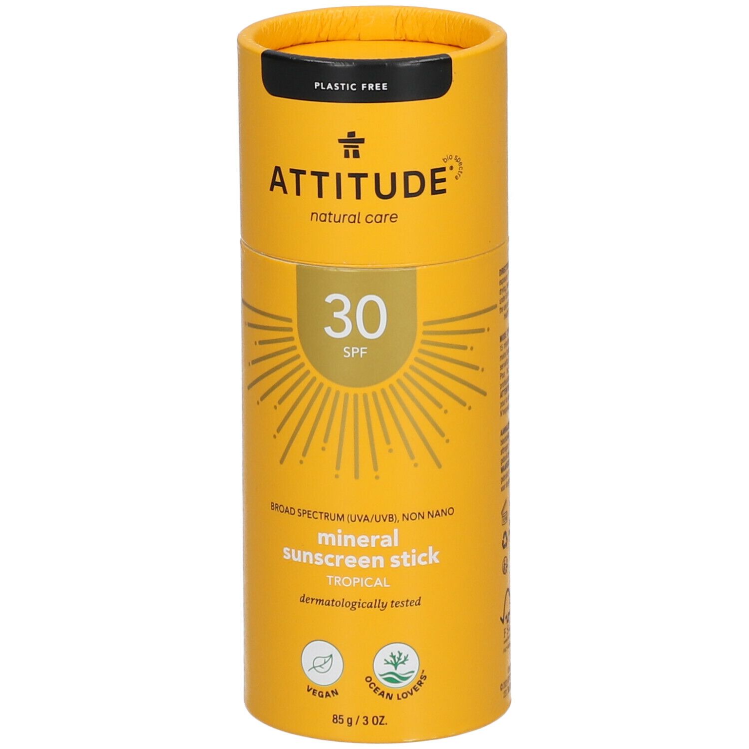 ATTITUDE Bâton solaire minéral sans plastique FPS 30