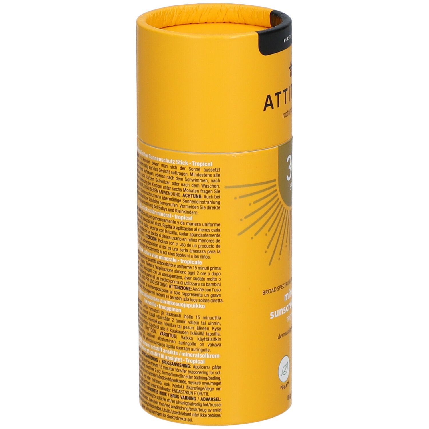 ATTITUDE Bâton solaire minéral sans plastique FPS 30