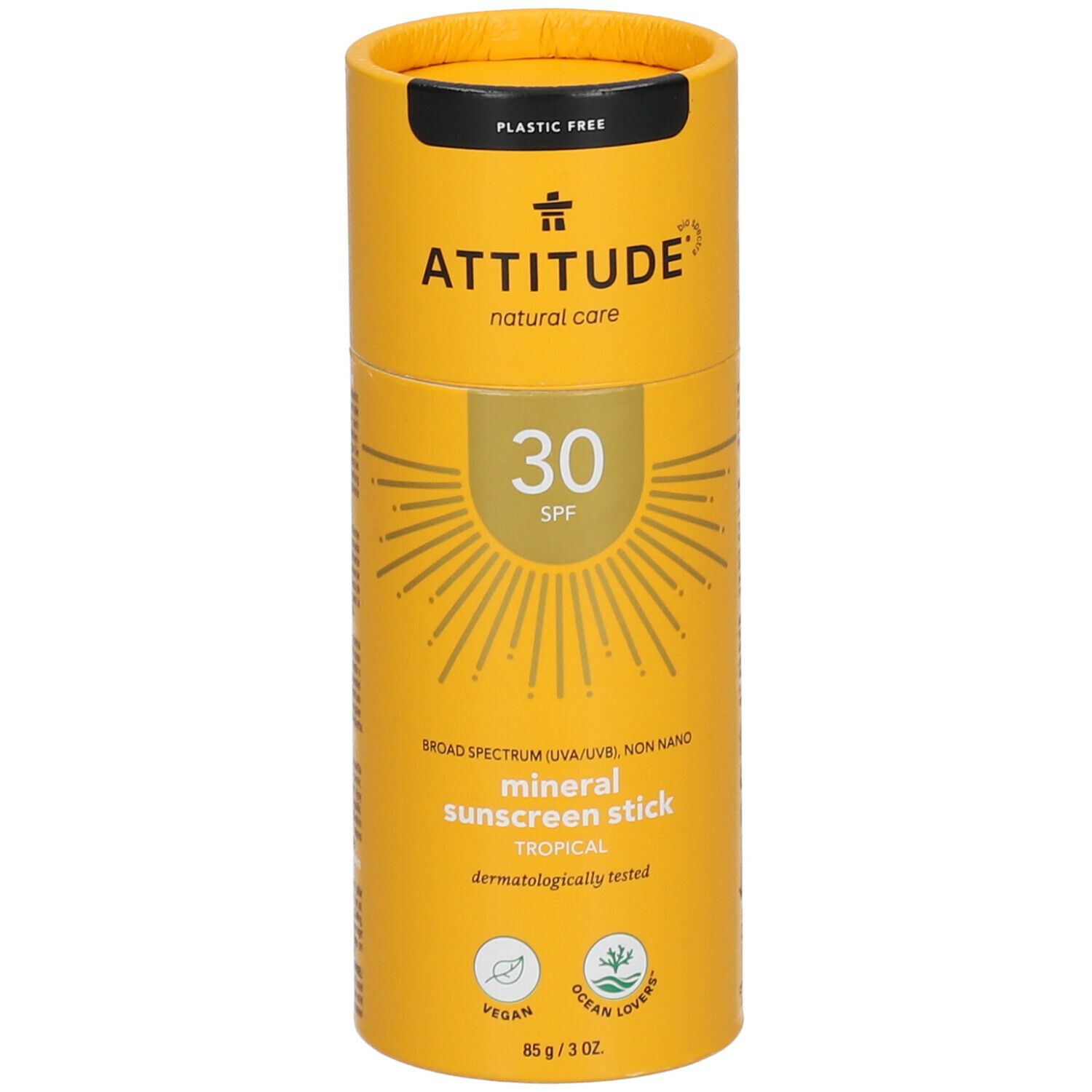 ATTITUDE Bâton solaire minéral sans plastique FPS 30