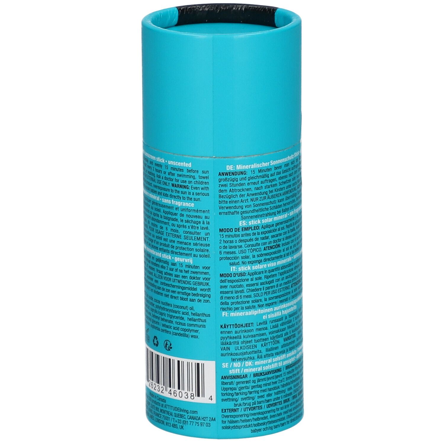 Attitude Crème Solaire Minérale Kids Stick SPF30 Sans Parfum