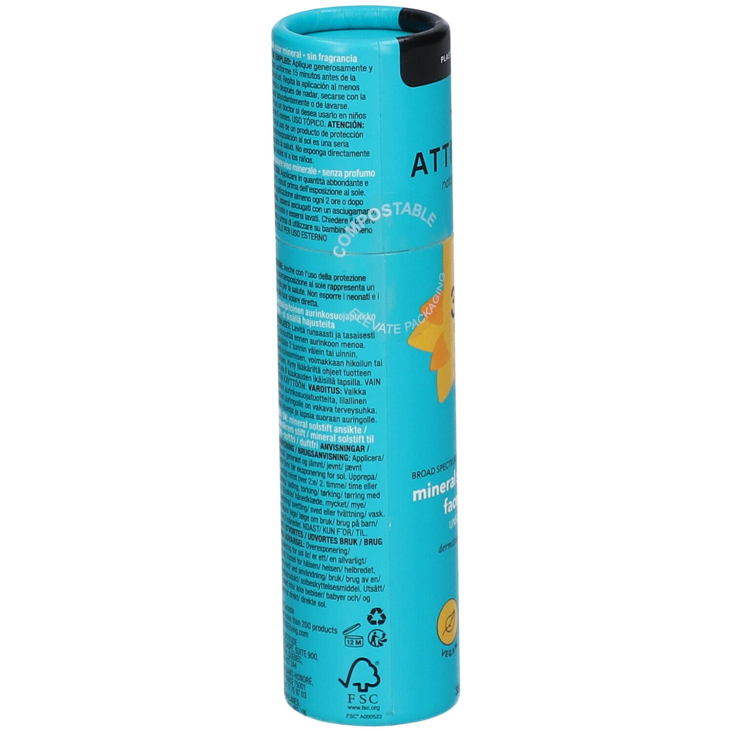 Attitude Crème Solaire Minérale Visage Enfant SPF30 Sans Parfum