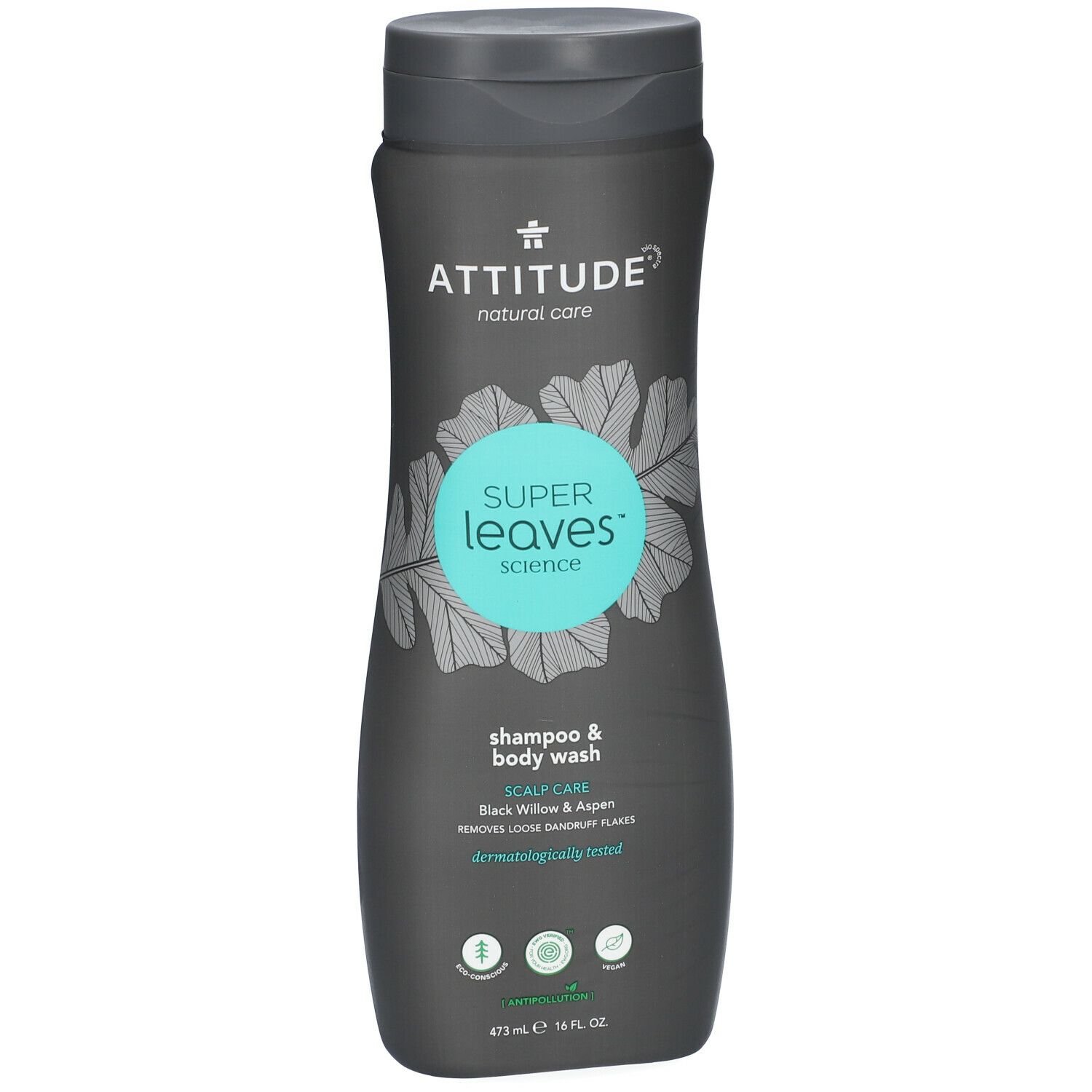 Attitude Super Leaves Men 2 en 1 Shampoing et Gel Nettoyant 473 ml shampoing