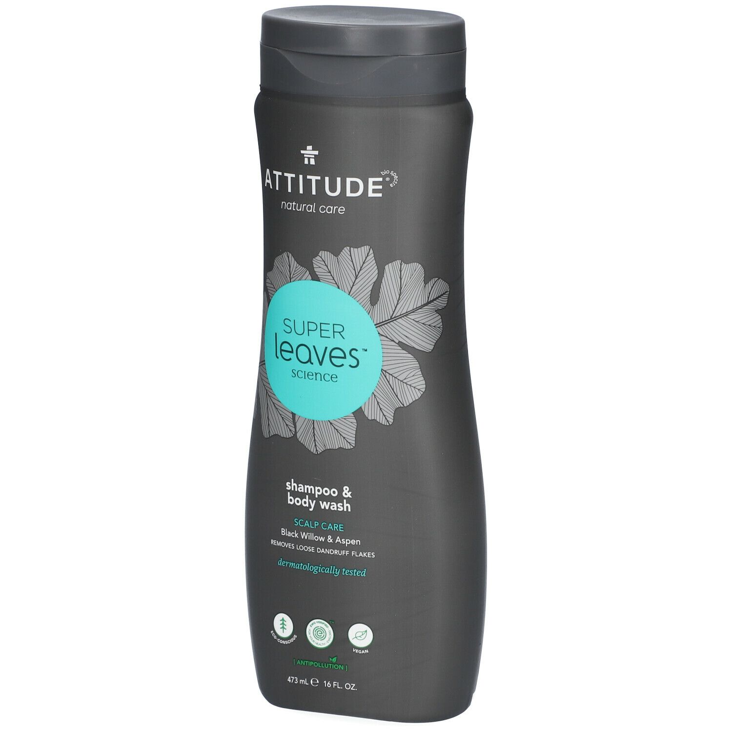 Attitude Super Leaves Men 2 en 1 Shampoing et Gel Nettoyant 473 ml shampoing