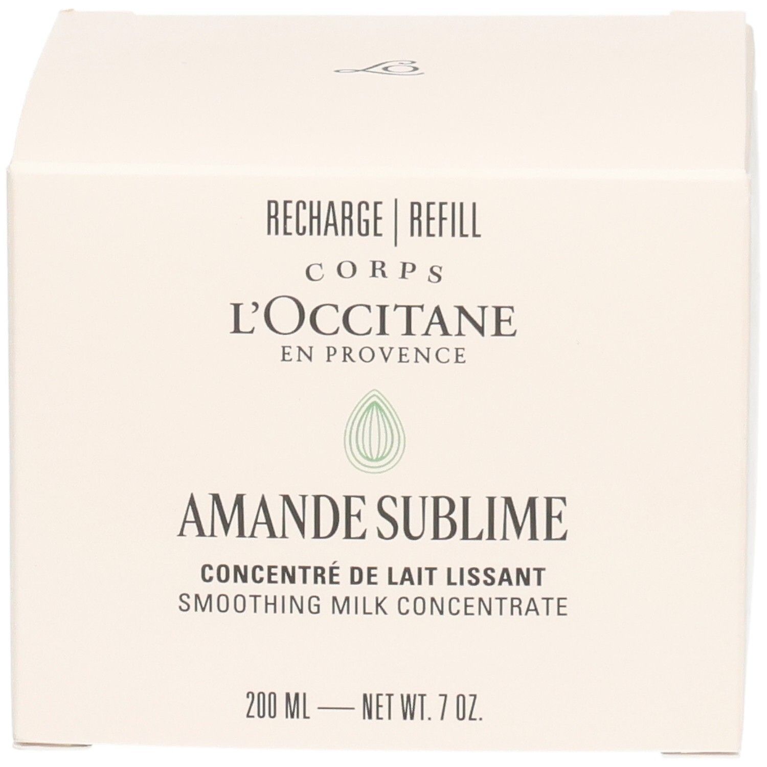 L'Occitane Amande Sublime Concentré de Lait Lissant Recharge. 200 ml.