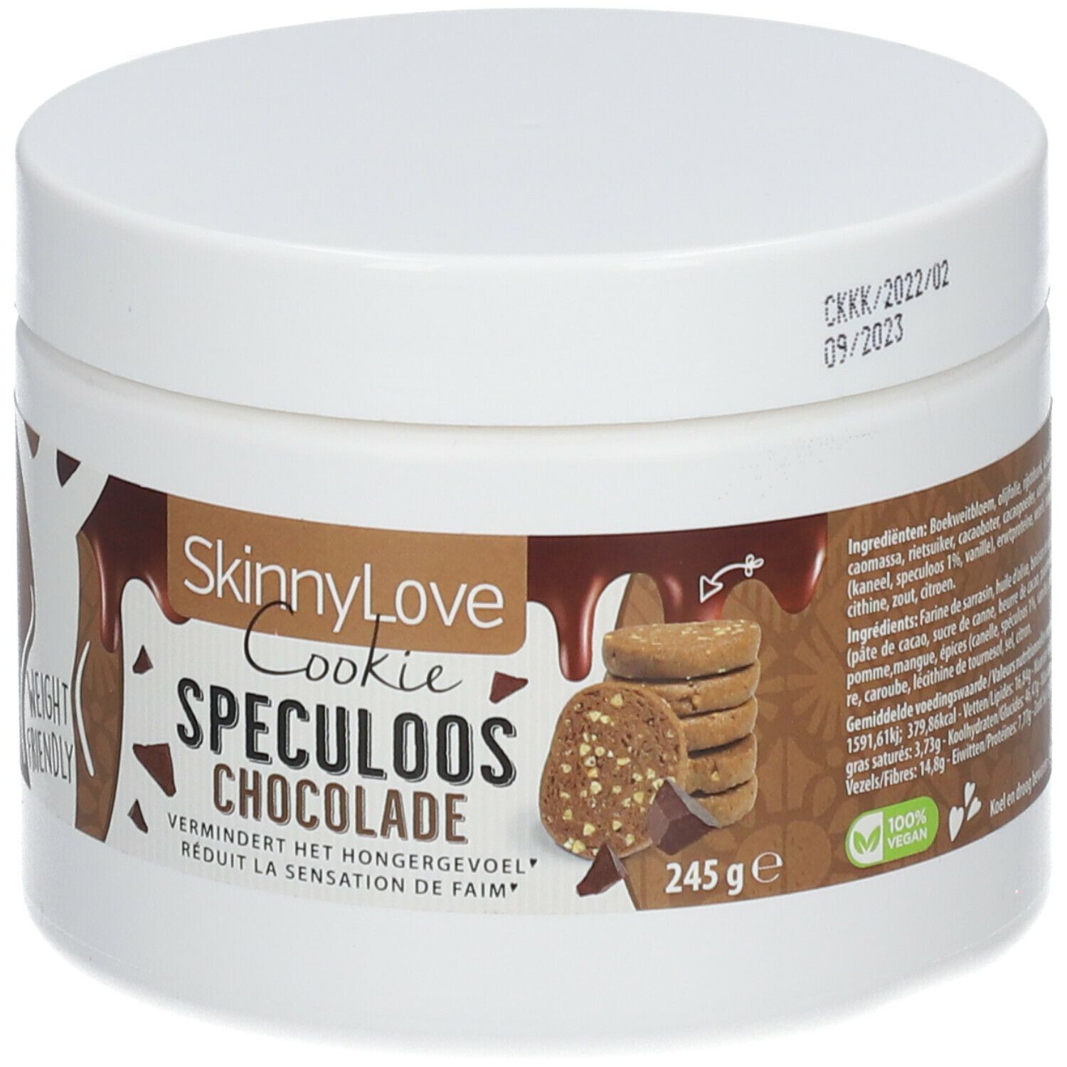 SkinnyLove Biscuits Spéculoos - Chocolat