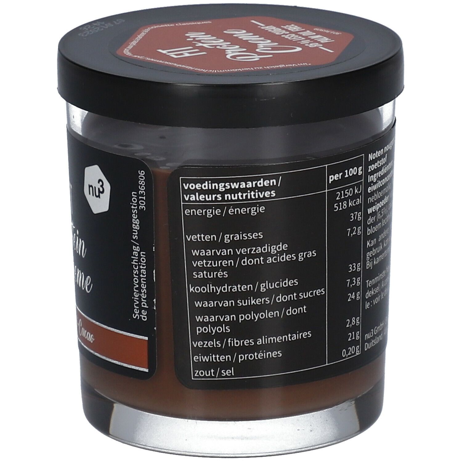nu3 Fit Protein Crème Hazelnoot - Cacao