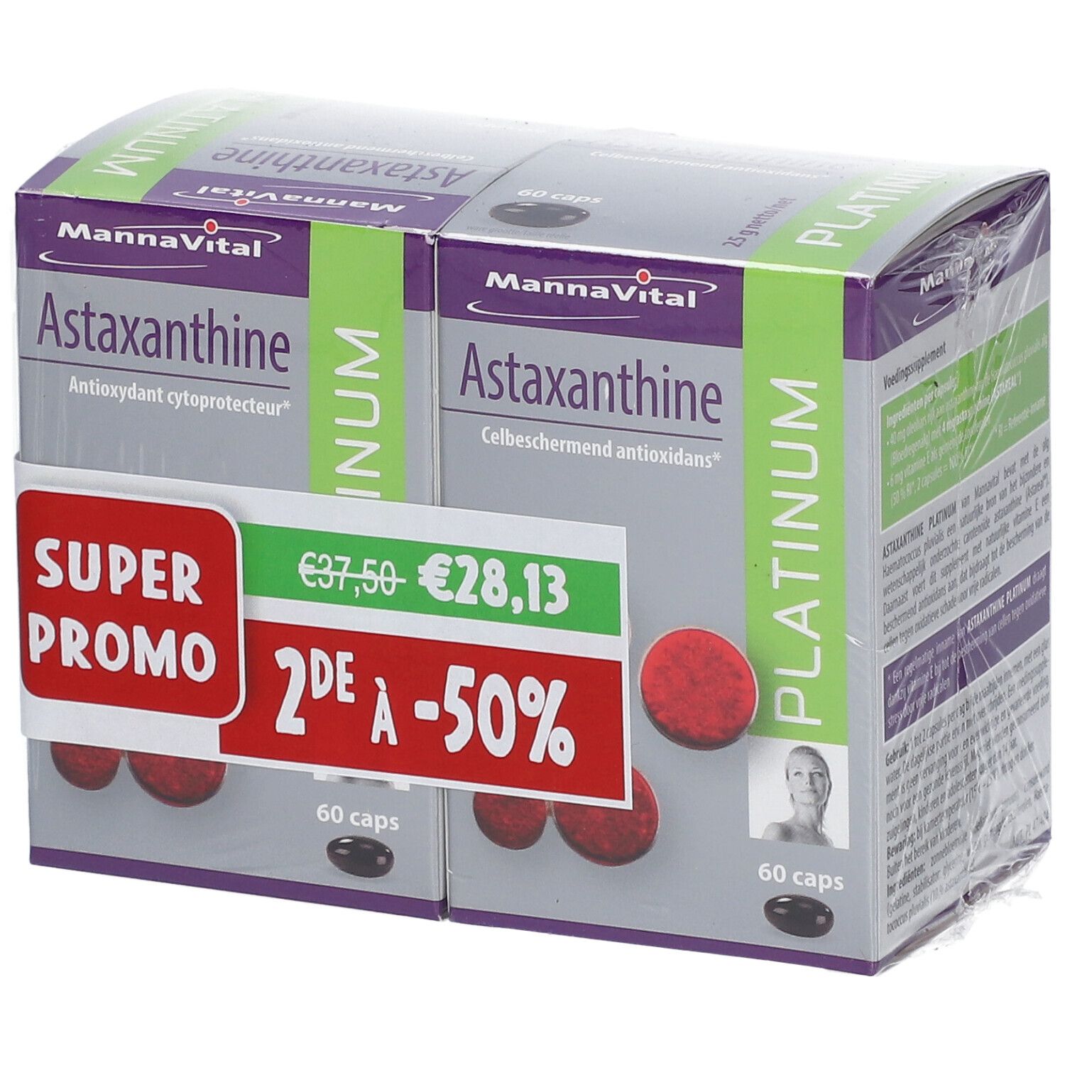 MannaVital Astaxanthine Platinum DUO Prix Réduit