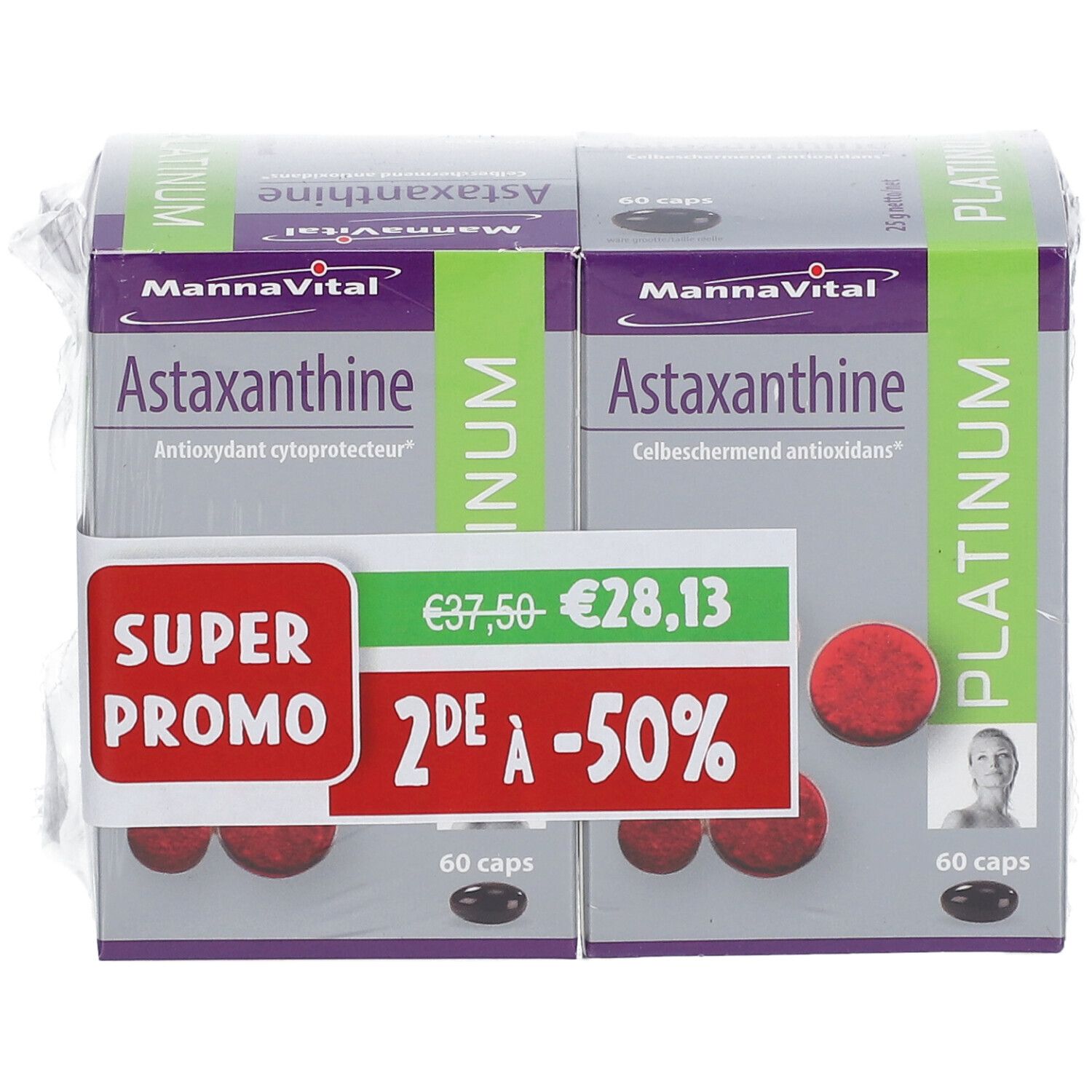 MannaVital Astaxanthine Platinum DUO Prix Réduit