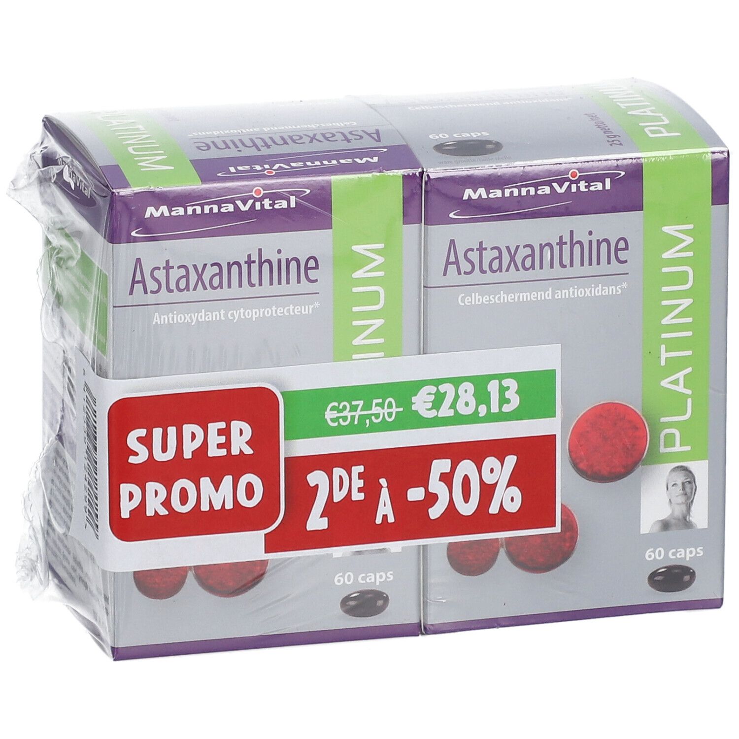 MannaVital Astaxanthine Platinum DUO Prix Réduit