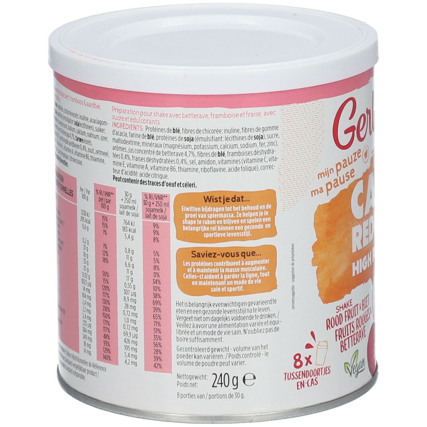 Gerlinéa Mijn Pauze Rood Fruit & Biet Shake