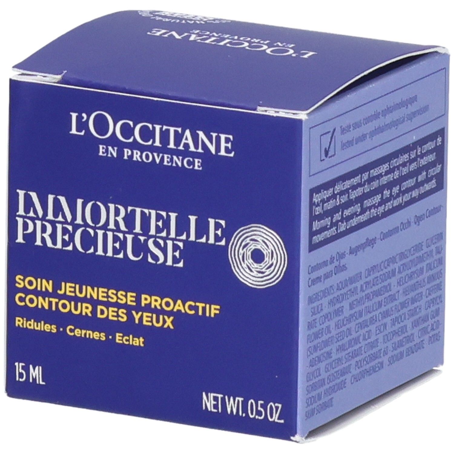 L'Occitane Immortelle Précieuse Oogcontour verpakking, 15ml.