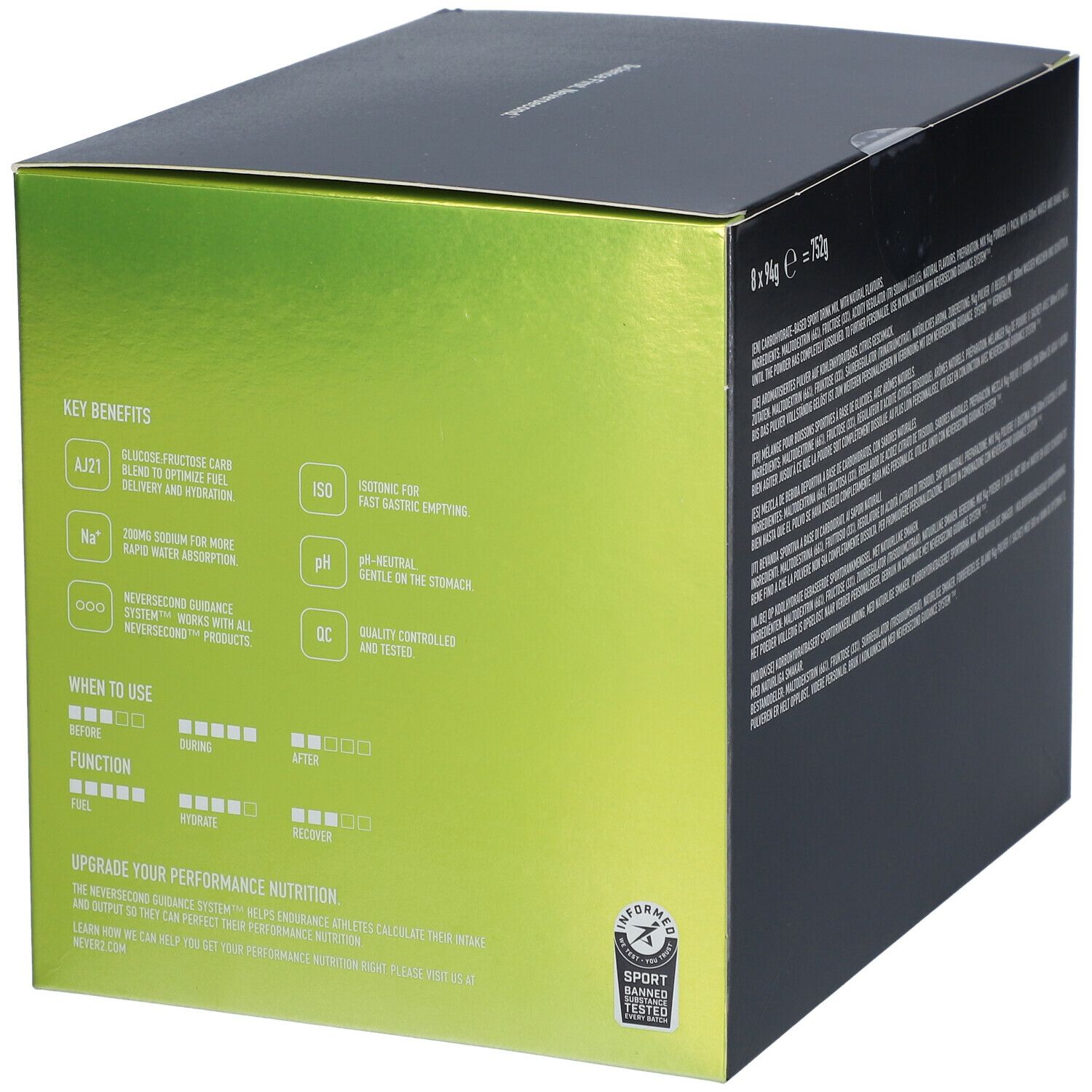 Neversecond™ C90 High-Carb Drink Mix Citron