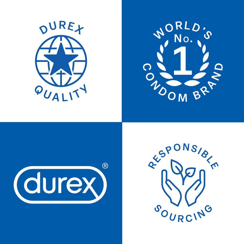 Logos Durex et labels de qualité. Logos pour la qualité, leader mondial et approvisionnement responsable.