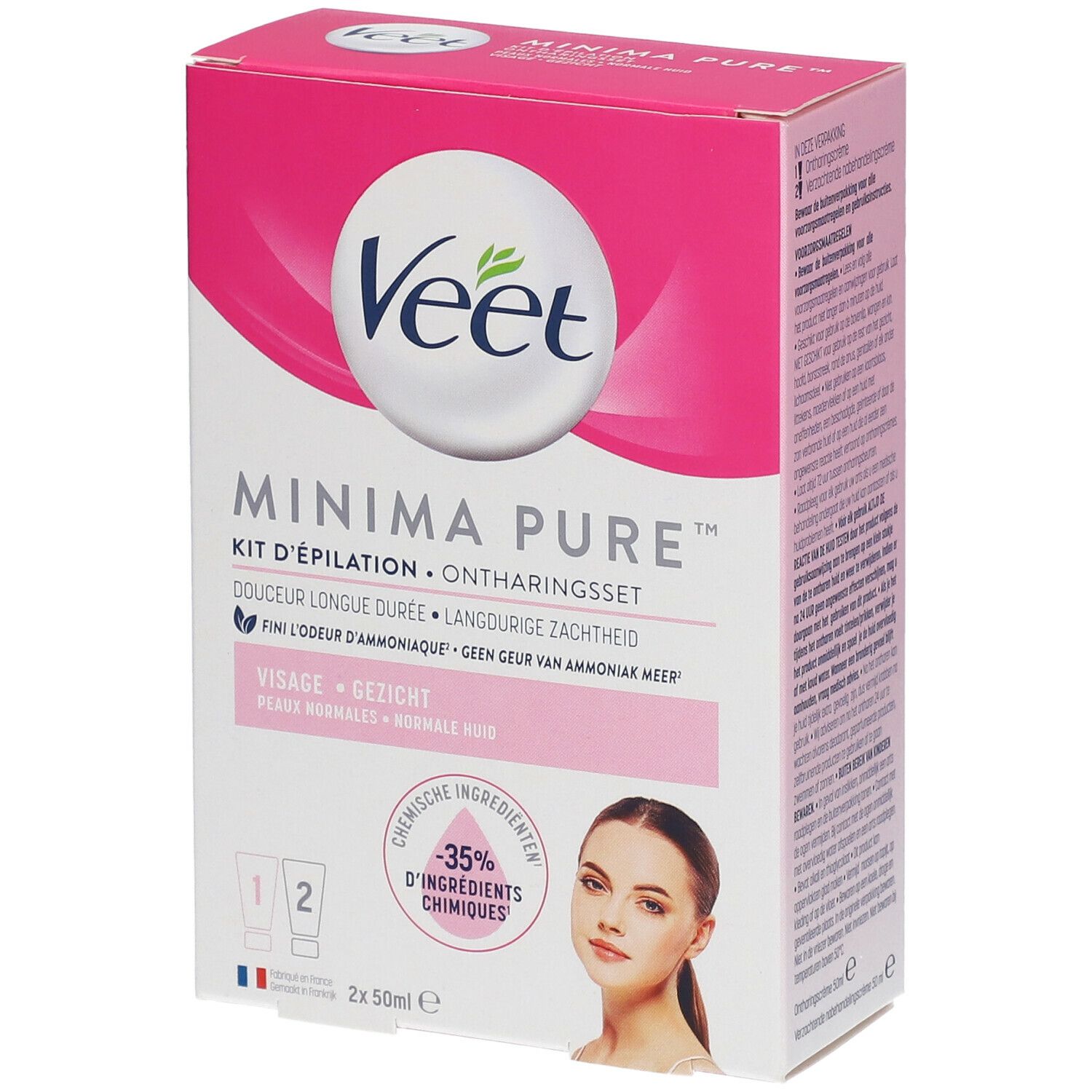 Veet Pure Ontharingscrème Kit Gezicht Normale Huid