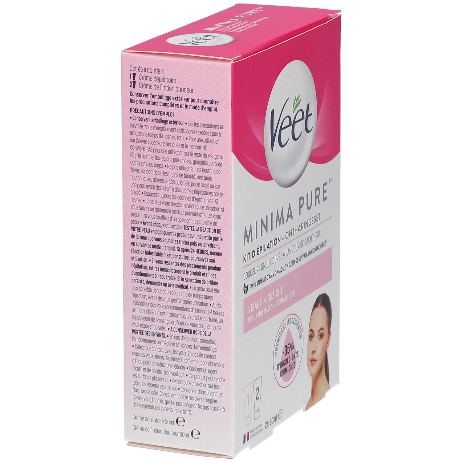 Veet Pure Ontharingscrème Kit Gezicht Normale Huid