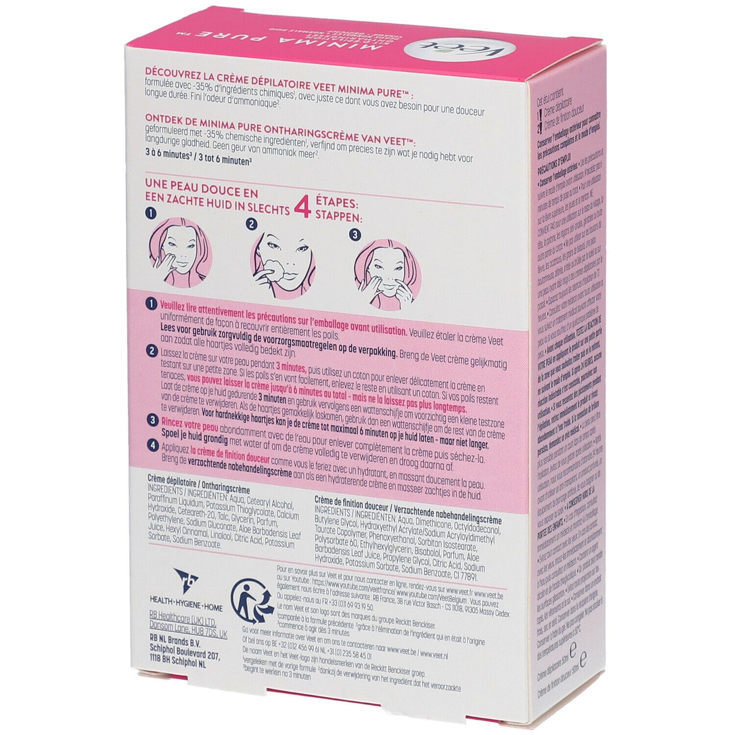 Veet Pure Ontharingscrème Kit Gezicht Normale Huid