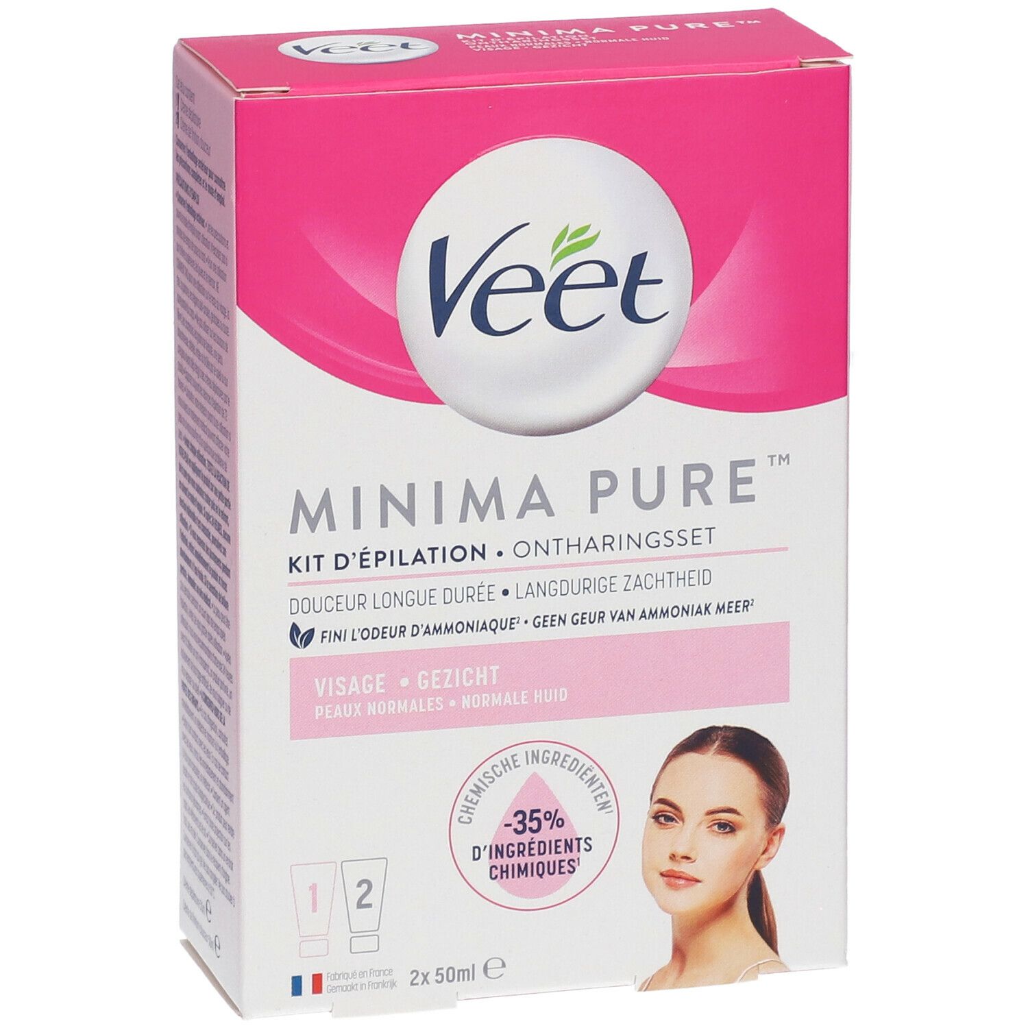 Veet Pure Ontharingscrème Kit Gezicht Normale Huid