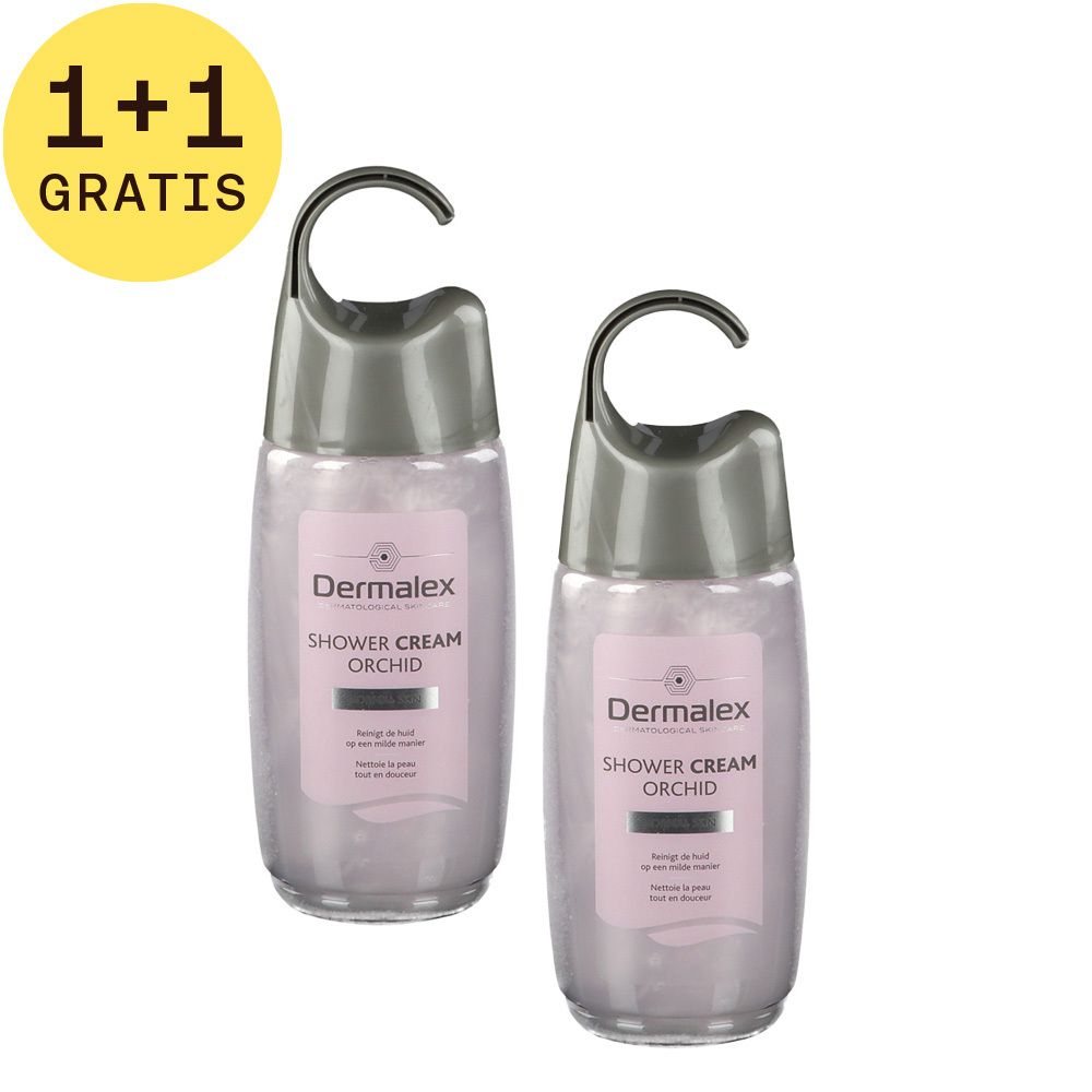 Dermalex Milde Douchecrème Orchid Normale Huid 1+1 GRATIS