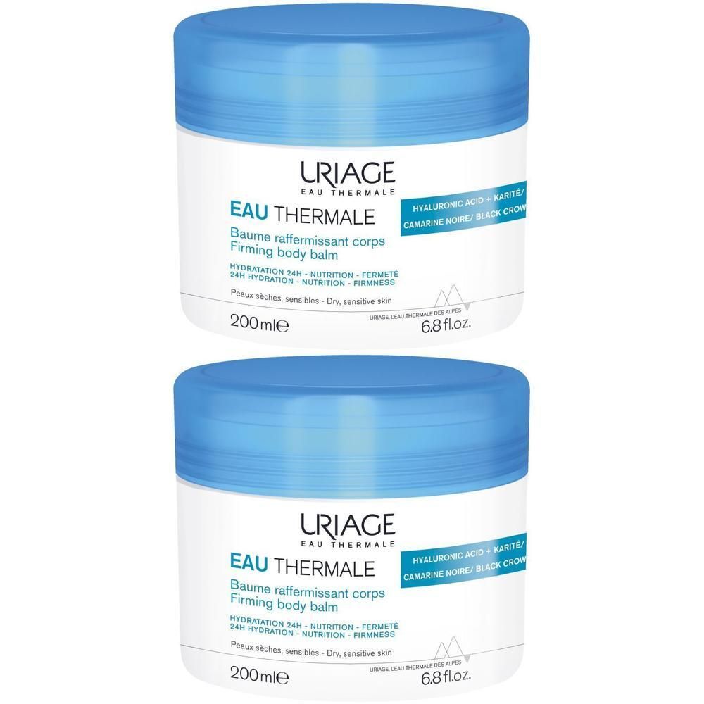 Twee potten URIAGE Eau Thermale verstevigende bodybalm, 200ml.