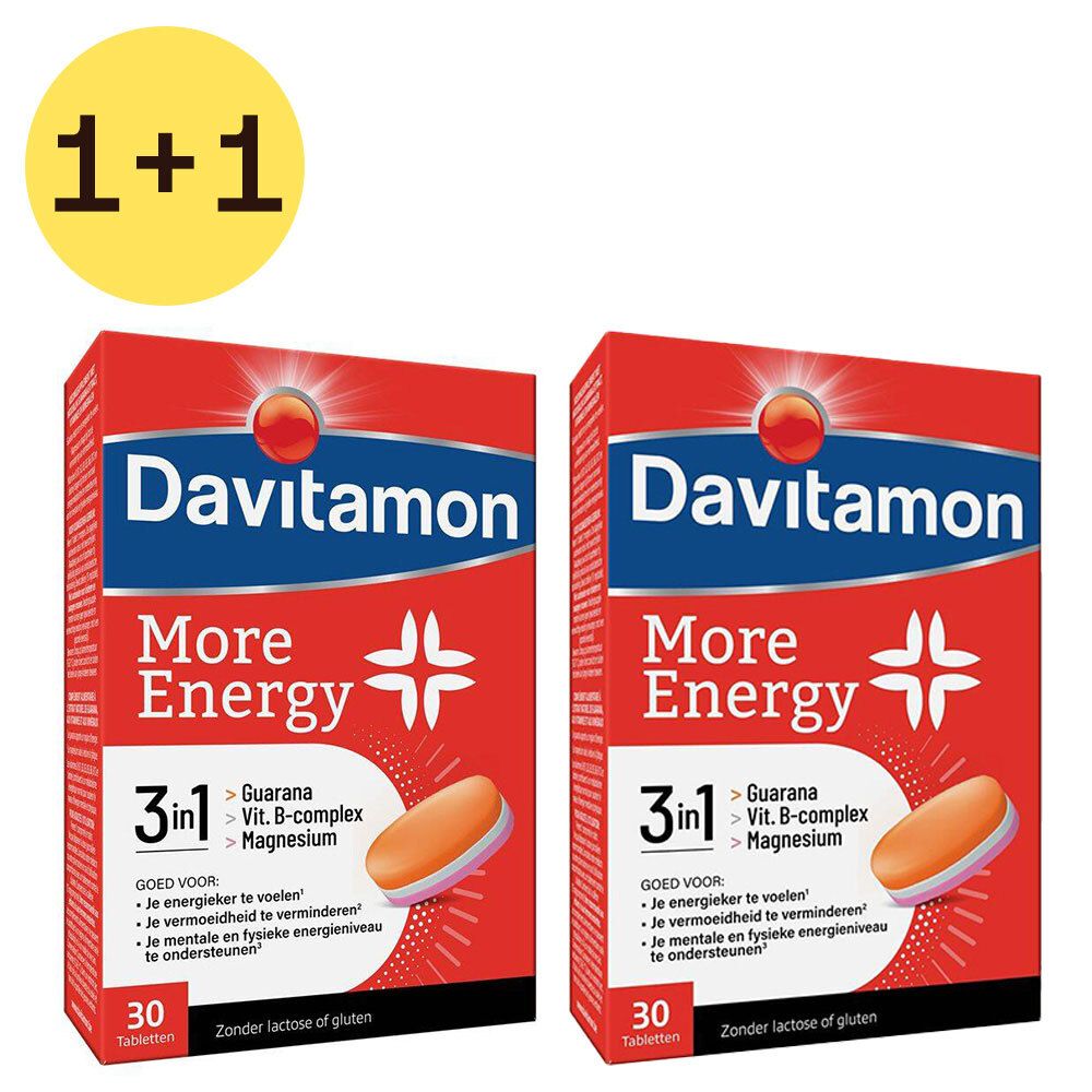 Davitamon More Energy 3 en 1  1+1 GRATUIT