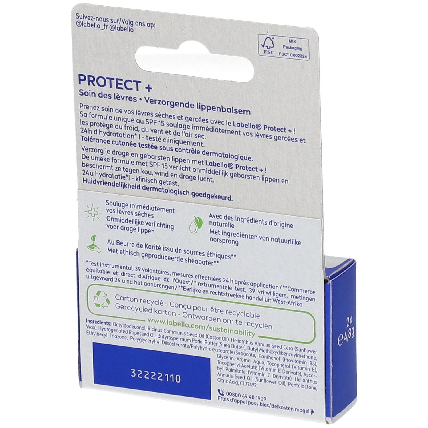 Labello® Protect+ SPF15 DUO