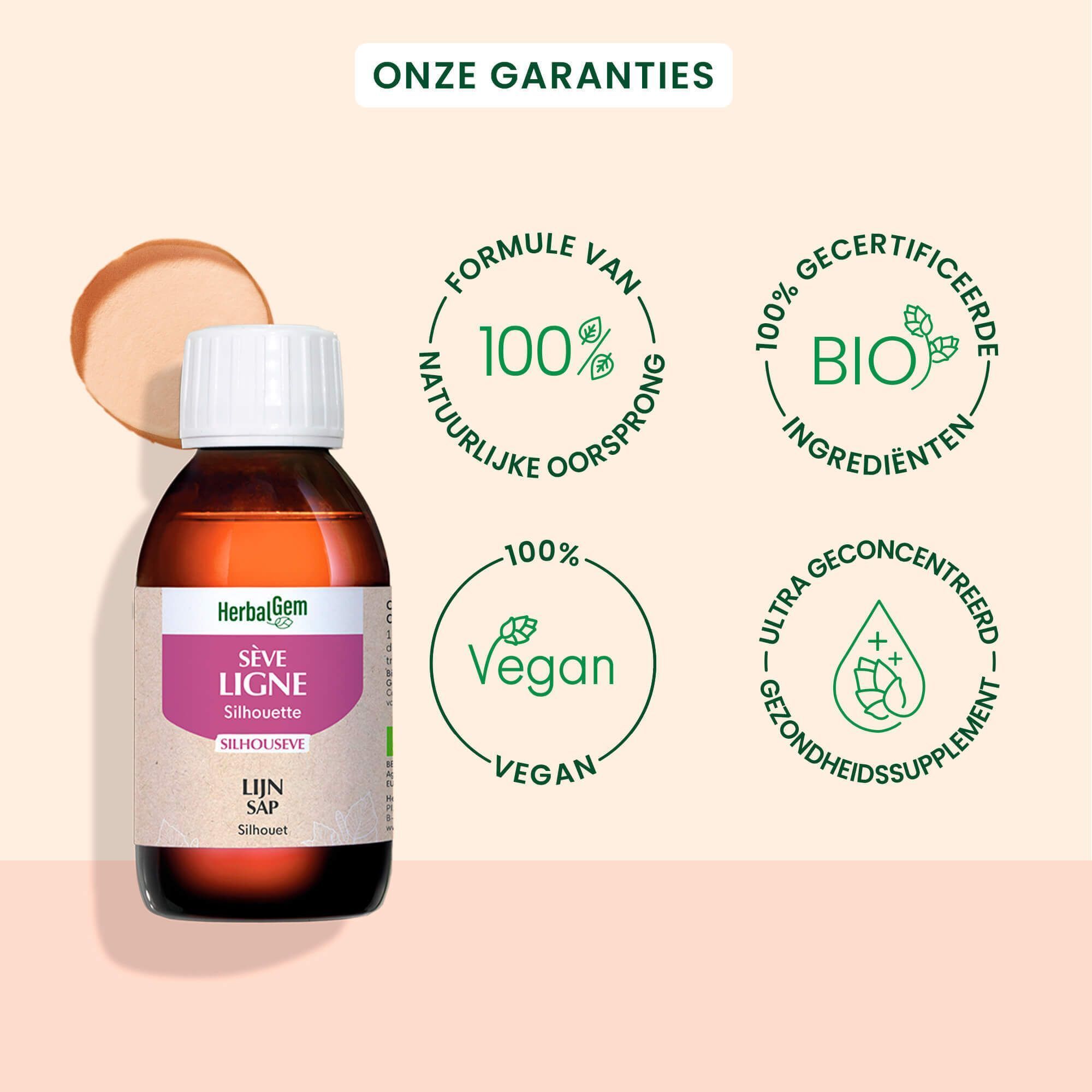 Flesje HerbalGem Sève Ligne Silhouette, vegan, bio, geconcentreerd.
