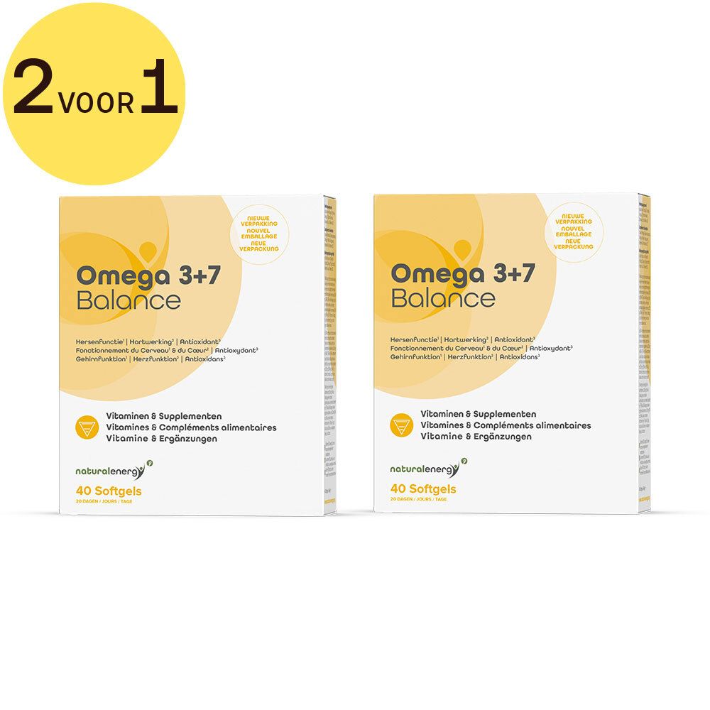 Natural Energy Omega 3+7 Balance 2 voor 1
