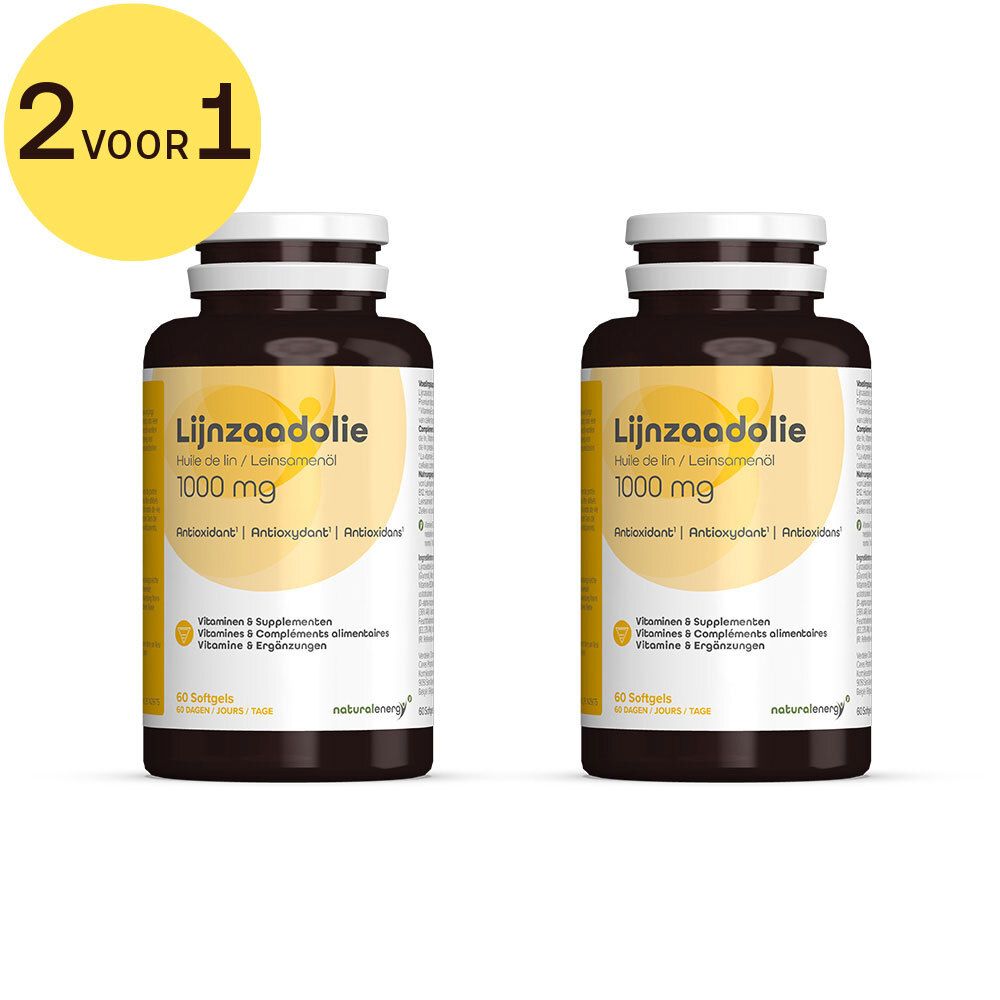 Natural Energy Lijnzaadolie 2 voor 1