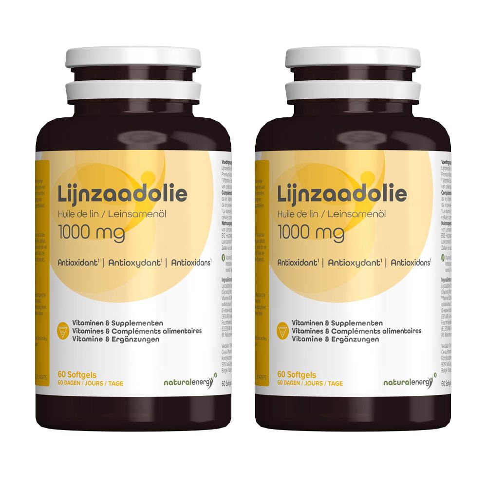 Natural Energy Lijnzaadolie 2 voor 1