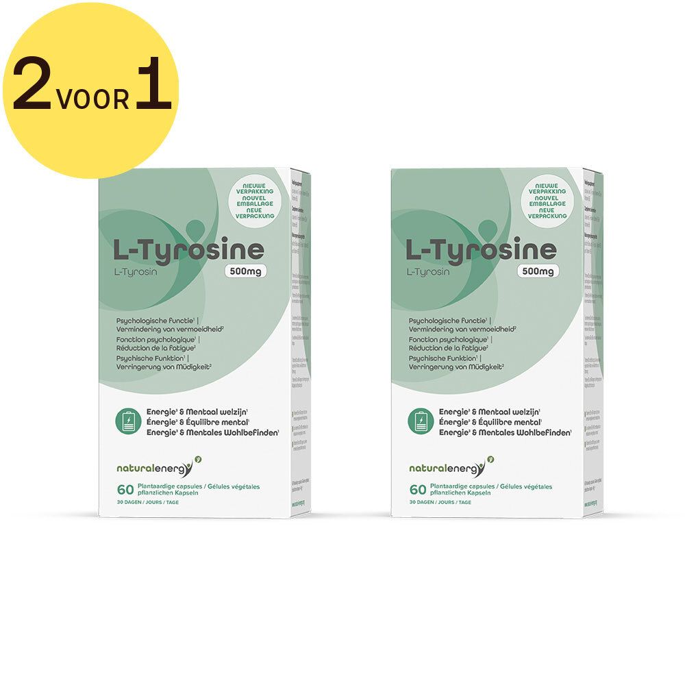 Natural Energy L-Tyrosine 500 mg 2 voor 1