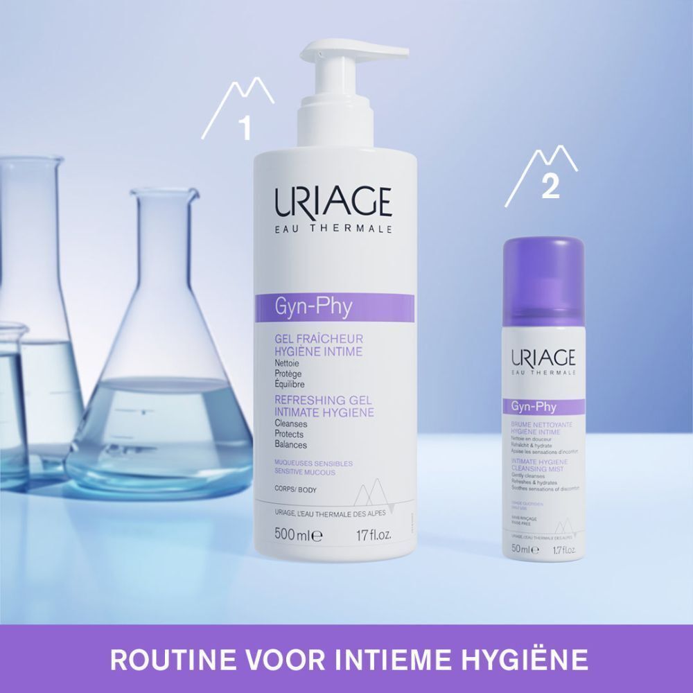 Routine voor intieme hygiëne: pompfles en spray URIAGE GYN-PHY.