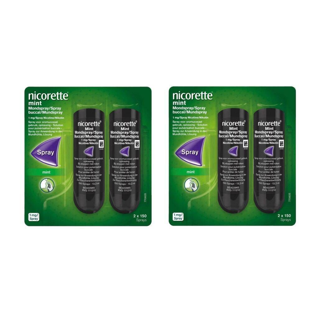 Nicorette® Mint Spray Buccal 1mg/Spray Duopack DUO