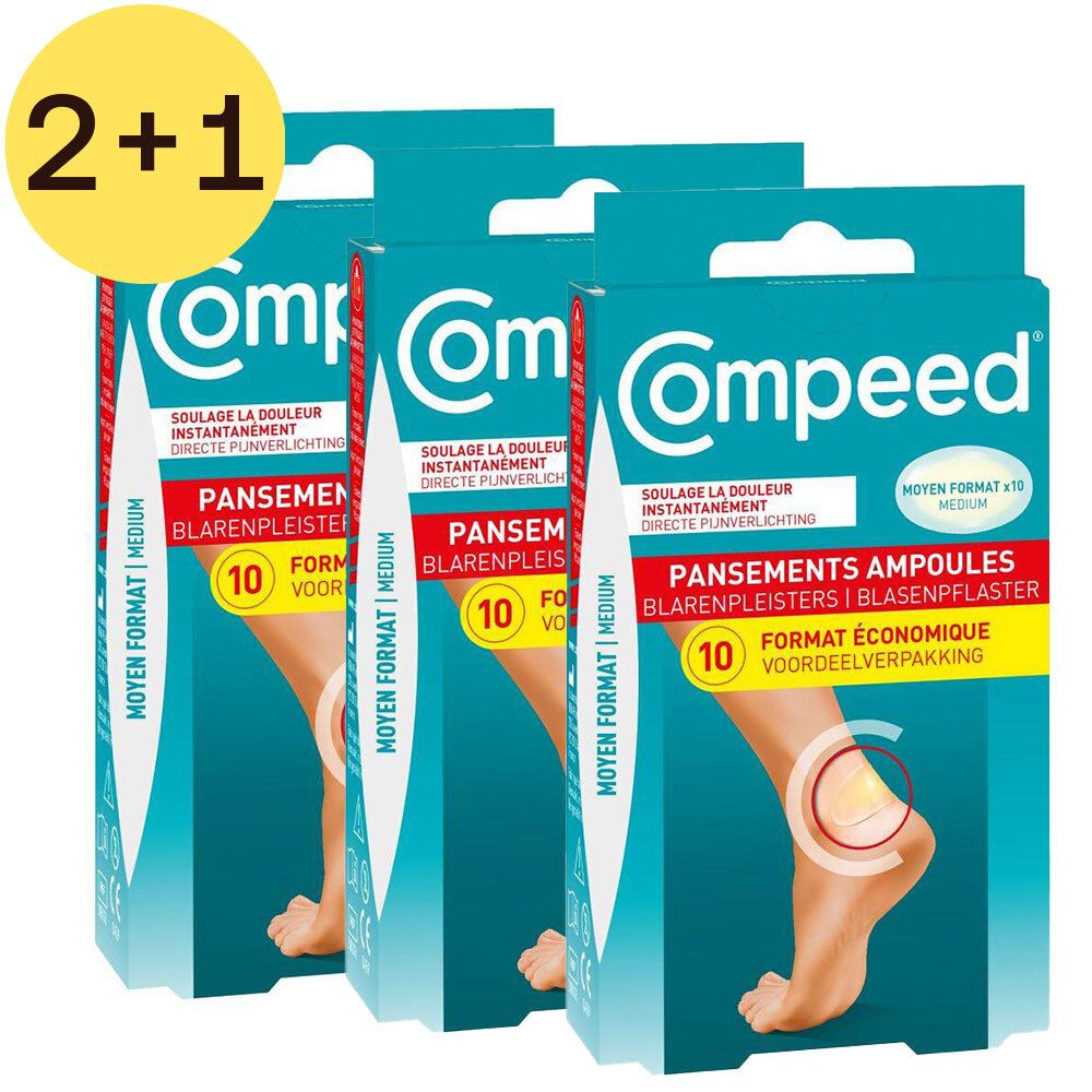 Compeed® Blarenpleisters Medium Voordeelverpakking 2+1 GRATIS