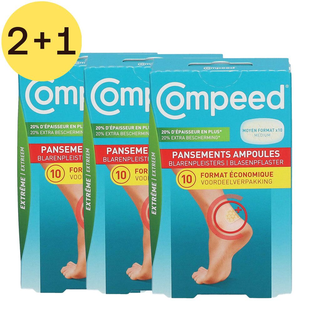 Compeed® Pansement Ampoule Extrême Pack Avantageux 2+1 GRATUIT