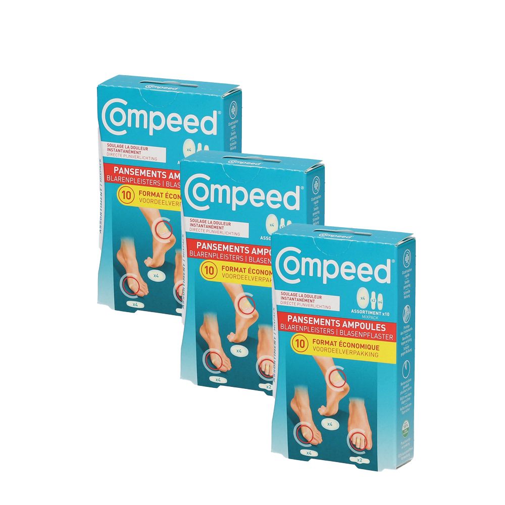 Compeed® Pansements Ampoules Assortiment Format Économique 2+1 GRATUIT