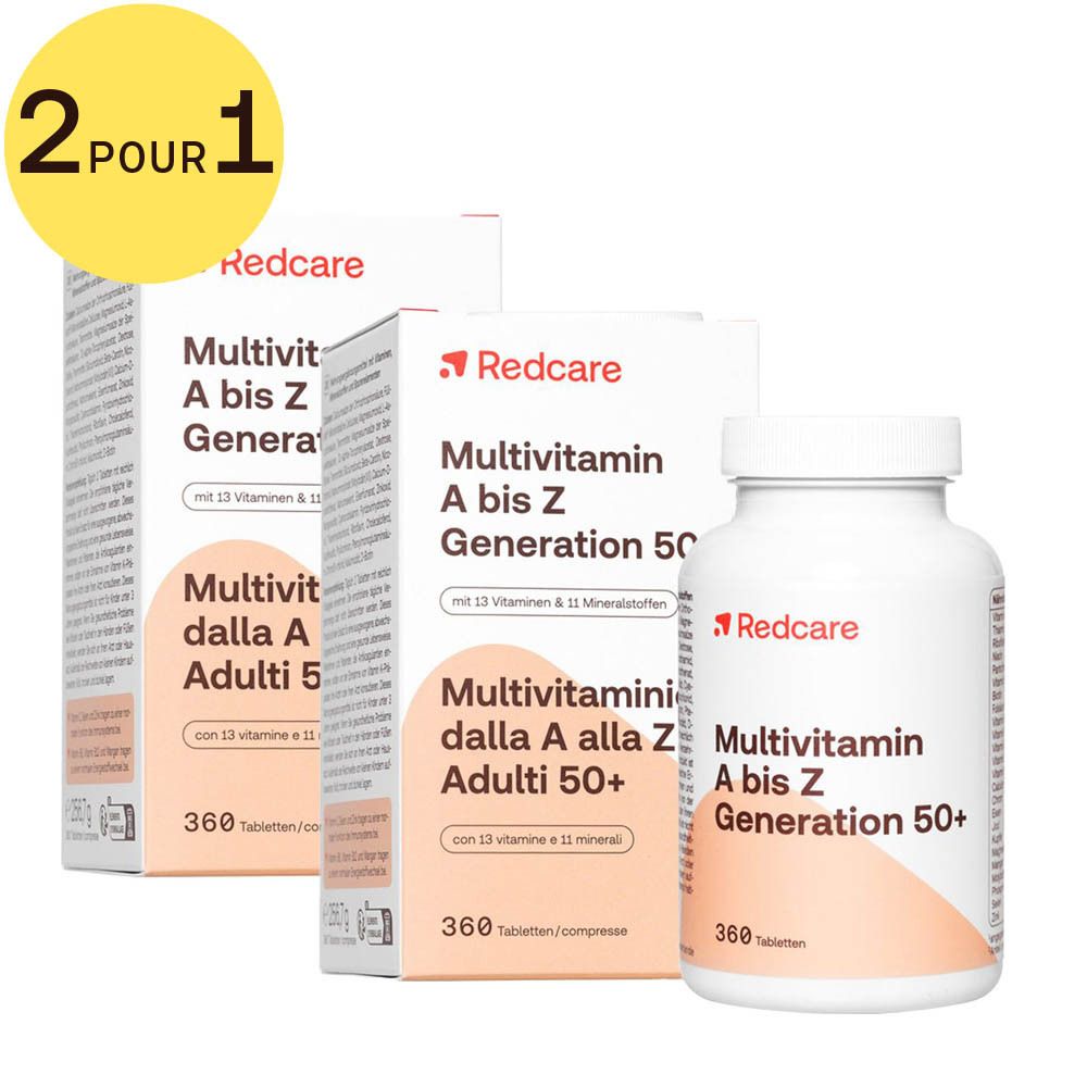 Redcare Multivitamine A à Z Génération 50+ 1+1 GRATUIT