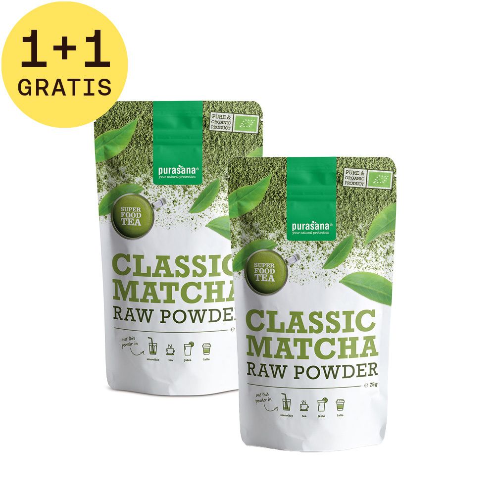 Purasana® Classic Matcha Poeder 1+1 GRATIS