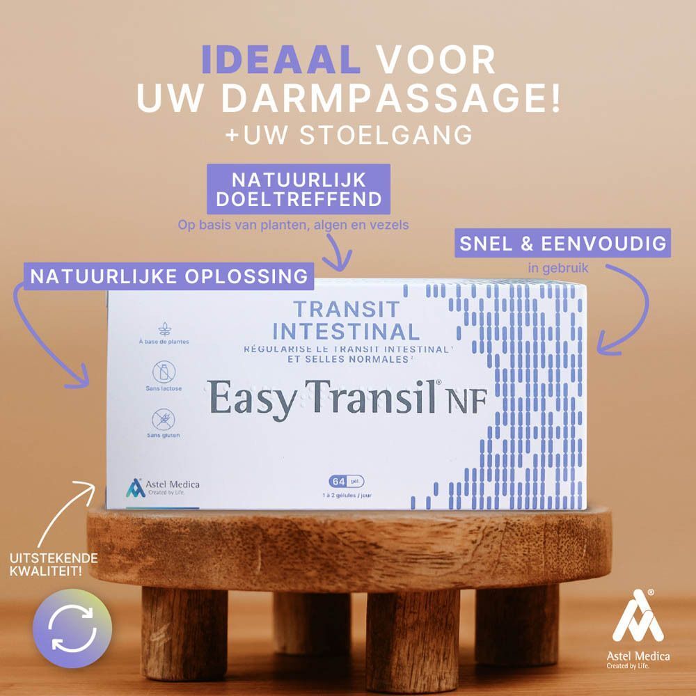 Easy Transil® NF verpakking op houten plateau, natuurlijk effectief.