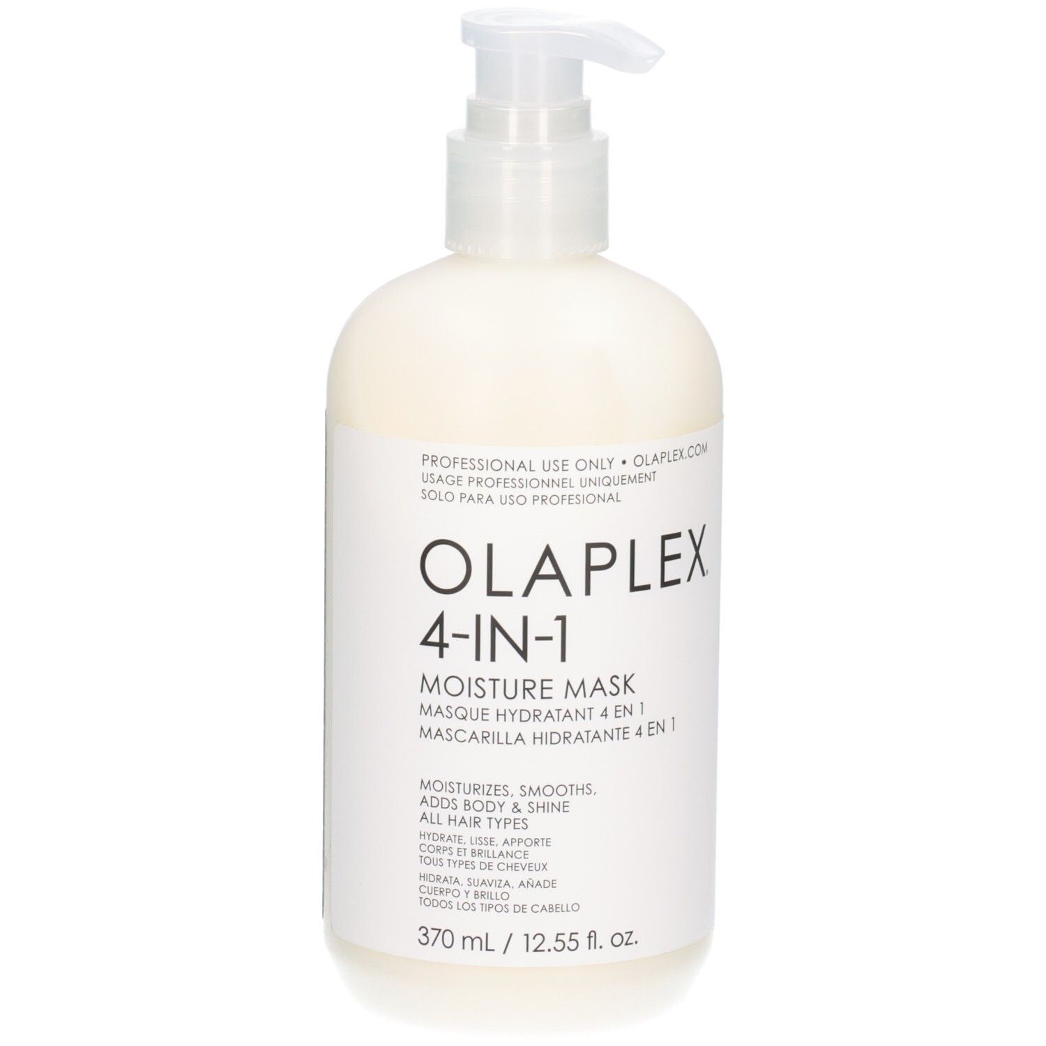 Masque hydratant Olaplex 4-IN-1 avec pompe, 370 ml.