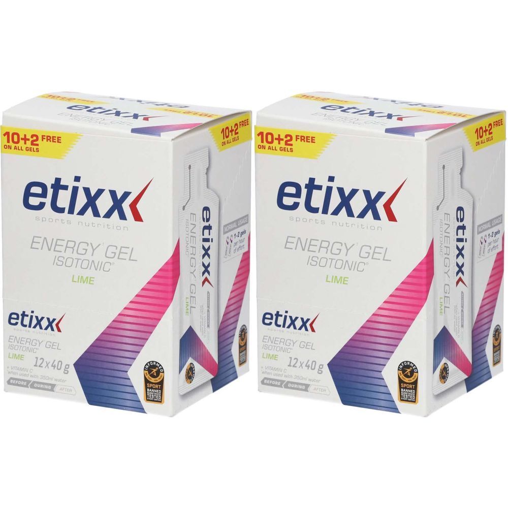 Etixx Isotonic Energy Gel Lime 1+1 GRATIS PROMO