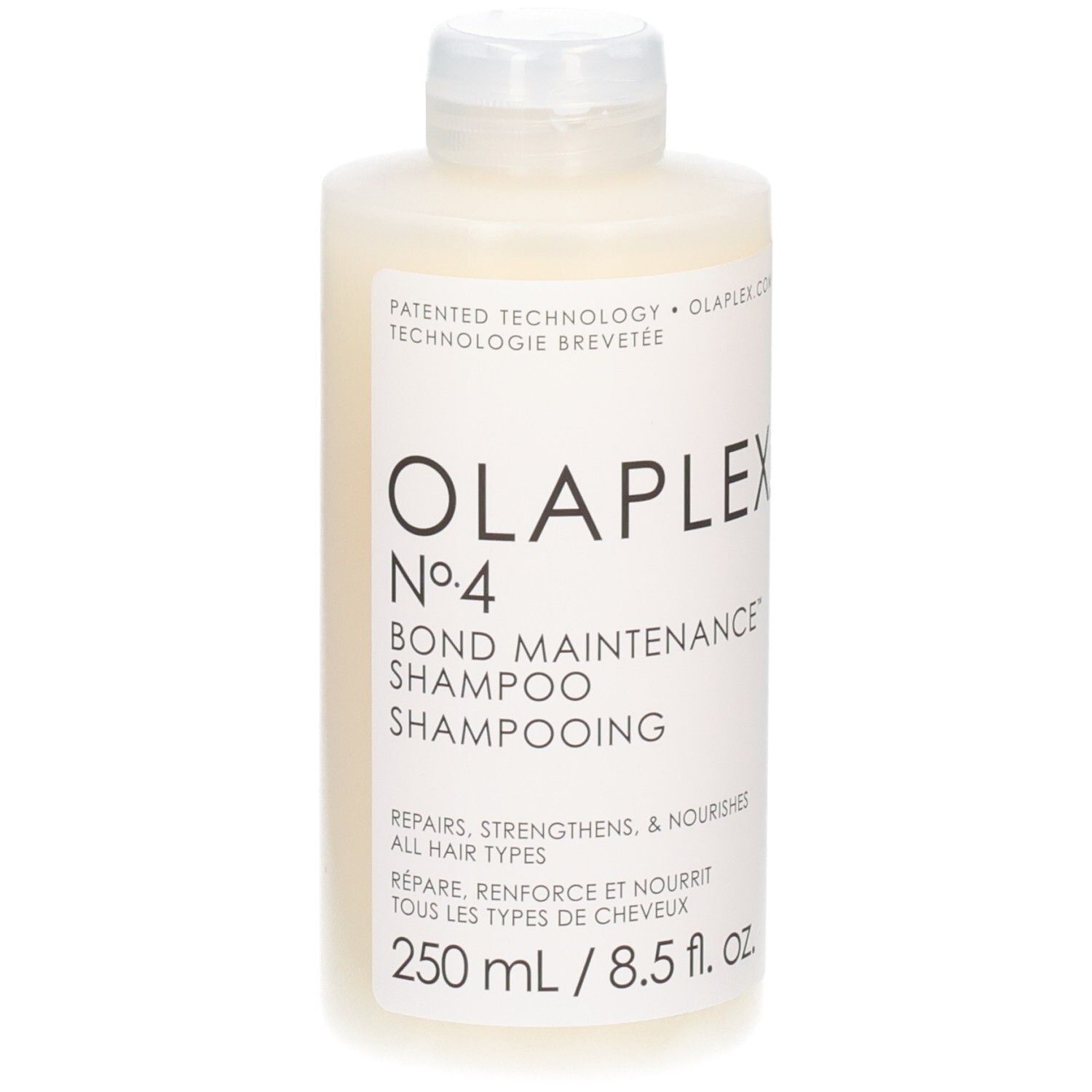 Shampoing OLAPLEX No. 4 Bond Maintenance, flacon de 250 ml.