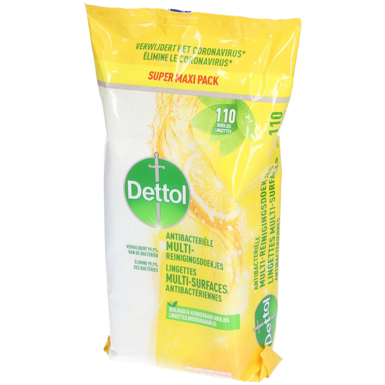 Dettol Antibacteriële Multi-Reinigingsdoekjes Sprankelende Citroen