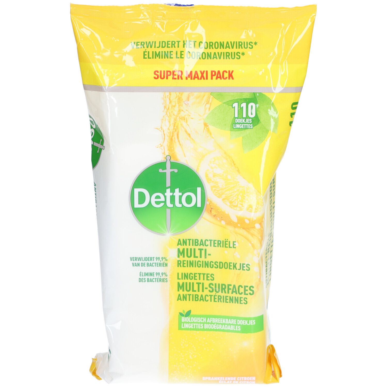 Dettol Antibacteriële Multi-Reinigingsdoekjes Sprankelende Citroen